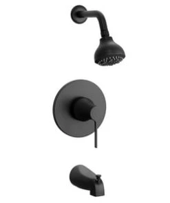 New 🥰 PROFLO® Spiers Single Handle Tub & Shower Trim in Matte Black ❤️