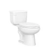 Budget ⭐ PROFLO® Jerritt Series 1.28 gpf Round Front Two Piece Toilet in White with 12 in. Rough-In 🌟