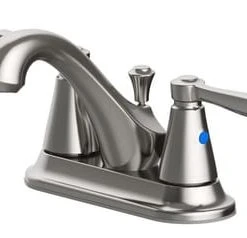 Hot Sale 🥰 PROFLO® Deckham Two Handle Centerset Bathroom Sink Faucet in Brushed Nickel 😉