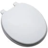 Budget ✨ PROFLO® Elmore Round Closed Front Wood Toilet Seat in White ⭐