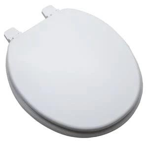 Budget ✨ PROFLO® Elmore Round Closed Front Wood Toilet Seat in White ⭐ 1 Budget ✨ PROFLO® Elmore Round Closed Front Wood Toilet Seat in White ⭐