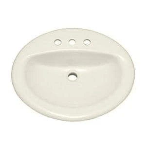 Discount 🤩 PROFLO® Rockaway 17 x 20-1/2 in. Oval Vitreous China Drop-in Bathroom Sink, 4 in. Centerset in Biscuit 🔔 1 Discount 🤩 PROFLO® Rockaway 17 x 20-1/2 in. Oval Vitreous China Drop-in Bathroom Sink, 4 in. Centerset in Biscuit 🔔