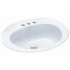 Buy ⭐ PROFLO® Rockaway 17 x 20-1/2 in. Oval Vitreous China Drop-in Bathroom Sink, 4 in. Centerset in White 🛒
