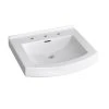 Wholesale ❤️ PROFLO® Otter Creek 20 x 19 in. Rectangular Vitreous China Pedestal Bathroom Sink, 8 in. Centerset in White 🥰