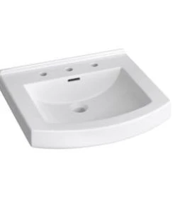 Wholesale ❤️ PROFLO® Otter Creek 20 x 19 in. Rectangular Vitreous China Pedestal Bathroom Sink, 8 in. Centerset in White 🥰