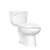 Promo ❤️ PROFLO® Jerritt Series 1.28 gpf Elongated Two Piece Toilet in White with 12 in. Rough-In 🎁