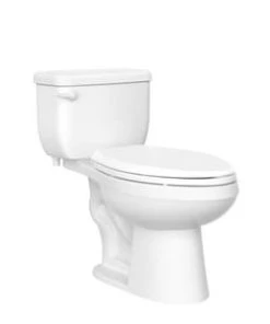 Promo ❤️ PROFLO® Jerritt Series 1.28 gpf Elongated Two Piece Toilet in White with 12 in. Rough-In 🎁