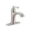 Buy 🎉 PROFLO® Hopkins Single Handle Monoblock Bathroom Sink Faucet in Brushed Nickel ✔️