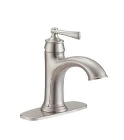 Buy 🎉 PROFLO® Hopkins Single Handle Monoblock Bathroom Sink Faucet in Brushed Nickel ✔️