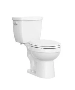 Outlet ✔️ PROFLO® Edgehill 1.28 gpf Round Two Piece Toilet in White ✨