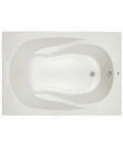 Cheapest ❤️ PROFLO® Lansford 60 x 42 in. Soaker Drop-In Bathtub with Reversible Drain in Biscuit 🔔