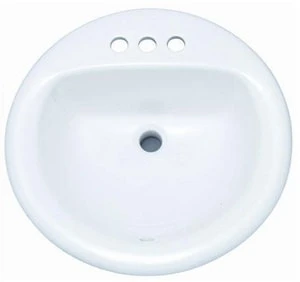 Coupon ❤️ PROFLO® Rockaway 19 in. Circular Vitreous China Drop-in Bathroom Sink, 4 in. Centerset in White 🧨 1 Coupon ❤️ PROFLO® Rockaway 19 in. Circular Vitreous China Drop-in Bathroom Sink, 4 in. Centerset in White 🧨