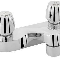 Budget 🎁 PROFLO® Two Handle Metering Bathroom Sink Faucet in Polished Chrome 🌟