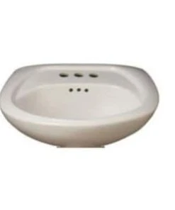 Flash Sale 👏 PROFLO® Lisbon Valley 24 x 20 in. Oval Vitreous China Pedestal Bathroom Sink, 4 in. Centerset in White 💯