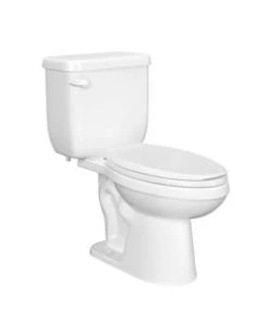 Cheap 💯 PROFLO® Jerritt Series 1.28 gpf Elongated Two Piece Toilet in White with 12 in. Rough-In 💯