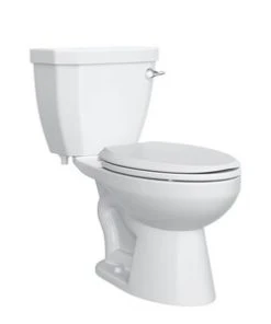 Cheapest ⌛ PROFLO® Calhoun 1.28 gpf Round Front Two Piece Toilet with Right-Hand Tank in White 🧨