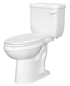 Budget ✔️ PROFLO® Jerritt Series 1.6 gpf Elongated Two Piece Toilet in White with 12 in. Rough-In 🌟