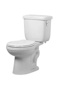 Discount 😍 PROFLO® Jerritt Series 1.6 gpf Round Front Two Piece Toilet in White with 12 in. Rough-In ⭐