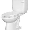 Hot Sale 🧨 PROFLO® Jerritt Series 1.28 gpf Round Front Two Piece Toilet in White with 12 in. Rough-In 🌟
