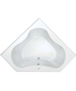 Best Sale 🔔 PROFLO® Plus A Series 60 x 60 in. Soaker Corner Bathtub with Front Center Drain in White ✔️
