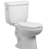 Cheap ❤️ PROFLO® Jerritt Series 1.6 gpf Round Front Two Piece Toilet in White with 10 in. Rough-In ✔️