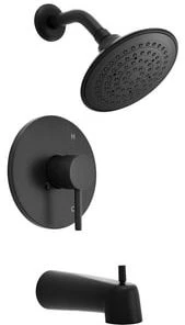 Buy 🥰 PROFLO® Orrs Single Handle Single Function Bathtub & Shower Faucet in Matte Black Trim Only ❤️