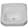 Best Pirce 🤩 PROFLO® 20 x 18 in. Wall Mount Bathroom Sink with 4 in. Centerset Faucet Holes in White ✔️