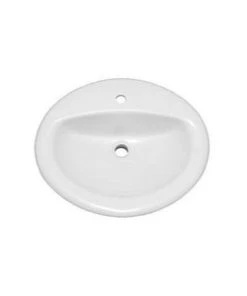 Buy ⭐ PROFLO® Rockaway 17 x 20-1/2 in. Oval Vitreous China Drop- in Bathroom Sink, Single Hole in White ✔️