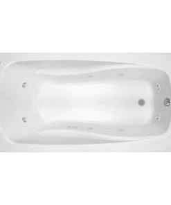 Discount 😍 PROFLO® Lansford 72 x 36 in. Whirlpool Drop-In Bathtub with End Drain in Biscuit 🎉