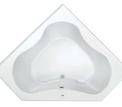 Cheapest ⌛ PROFLO® Grass Valley 60 x 60 in. Soaker Corner Bathtub Center Drain in Biscuit ✨