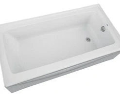 Wholesale 👍 PROFLO® Hillsboro 59-3/4 x 30-1/4 in. Soaker Alcove Bathtub with Left Drain in Biscuit 🔔