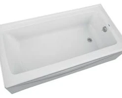 Cheapest ⭐ PROFLO® Hillsboro 59-3/4 x 30-1/4 in. Soaker Alcove Bathtub with Left Drain in White 🎁