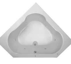 New 👍 PROFLO® Plus A Series 60 x 60 in. Soaker Corner Bathtub with Right Drain in White 😍