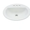 Outlet ✔️ PROFLO® Rockaway 19 x 16 in. Oval Vitreous China Drop-in Bathroom Sink, 4 in. Centerset in White ✔️
