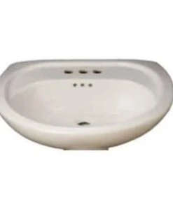 Top 10 😉 PROFLO® Lisbon Valley 20 x 18 in. Oval Vitreous China Pedestal Bathroom Sink, 8 in. Centerset in White ⭐
