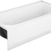 Budget 🥰 PROFLO® Folsom 60 x 30 in. Soaker Alcove Bathtub with Left Drain in White ❤️