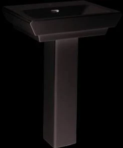 New 💯 PROFLO® Kenai 23 x 18-1/2 in. Rectangular Fireclay Pedestal Bathroom Sink, Single Hole in White ❤️ -Cheap Proflo Shop Query 396