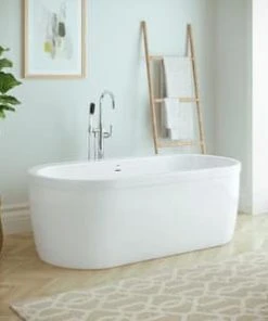 Cheapest 🌟 PROFLO® Borealis 66 x 36 in. Soaker Freestanding Oval Bathtub in White ⌛ -Cheap Proflo Shop Query 44