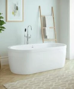 Cheapest 🌟 PROFLO® Borealis 66 x 36 in. Soaker Freestanding Oval Bathtub in White ⌛ -Cheap Proflo Shop Query 45