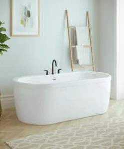 Cheapest 🌟 PROFLO® Borealis 66 x 36 in. Soaker Freestanding Oval Bathtub in White ⌛ -Cheap Proflo Shop Query 46