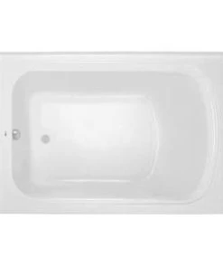 Outlet 😉 PROFLO® Plus A Series 60 x 42 in. Soaker Alcove Bathtub with Right Drain and Integral 👏 Skirt in Biscuit ✨
