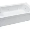 Brand new 💯 PROFLO® Plus A Series 60 x 42 in. Soaker Alcove Bathtub with Left Drain and Integral 💯 Skirt in Biscuit ⭐