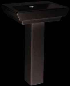 Outlet 🎉 PROFLO® Kenai 23 x 18-1/2 in. Rectangular Fireclay Pedestal Bathroom Sink, 4 in. Centerset in White 😍 2 Outlet 🎉 PROFLO® Kenai 23 x 18-1/2 in. Rectangular Fireclay Pedestal Bathroom Sink, 4 in. Centerset in White 😍 - Image 2