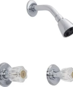 Deals 🥰 PROFLO® 1.8 gpm Wall Mount Shower Faucet with Double Knob Handle in Polished Chrome ✔️