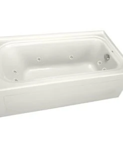 Budget ✨ PROFLO® Plus Series 66 x 36 in. Whirlpool Alcove Bathtub Right Drain in Biscuit 👍