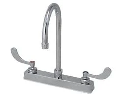 Buy ❤️ PROFLO® 1.5 gpm 8 in. Centerset Two Handle Deck Mount Gooseneck Bathroom Sink Faucet in Polished Chrome 👍