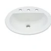 Flash Sale ✔️ PROFLO® Rockaway 19 x 16 in. Oval Vitreous China Drop-in Bathroom Sink, 8 in. Centerset in White 😍