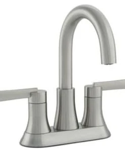Flash Sale 😀 PROFLO® Orrs Two Handle Centerset Bathroom Sink Faucet with Brass Pop-Up Drain Assembly in Brushed Nickel ⌛