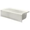 Cheapest ❤️ PROFLO® S-Series 60 x 30 in. Soaker Alcove Bathtub Right Drain in Biscuit 👏