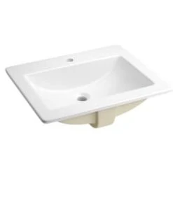 Hot Sale ⌛ PROFLO® Hoffman 21-1/4 x 17-3/4 in. Rectangular Vitreous China Drop-in Bathroom Sink, Single Hole in White ✨